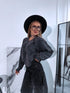 Knitted sweater "GLITTER BOW MO-4006" - DARK GRAY